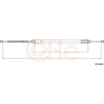 Lanko parkovací brzdy Tažné lanko, parkovací brzda COFLE CFE10.6683