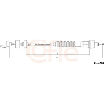 Spojkové lanko Tažné lanko, ovládání spojky COFLE 11.2284