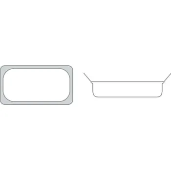 Gastronádoba se sklápěcími úchyty GN 1/3 065 mm