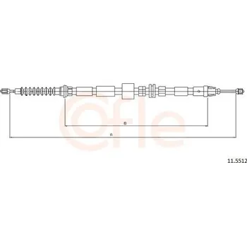 Lanko parkovací brzdy Tažné lanko, parkovací brzda COFLE CFE11.5512