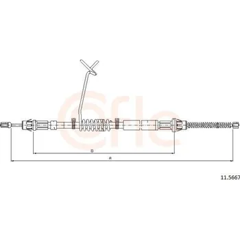 Auto-moto Tažné lanko, parkovací brzda COFLE 11.5667