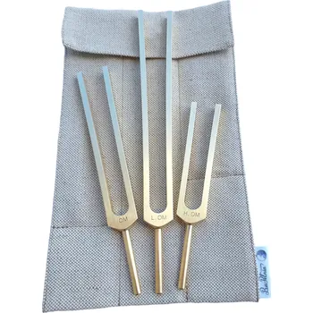 Ladička Set terapeutických ladiček ÓM mosaz 136,10 Hz, 68,05 Hz, 272,2 Hz