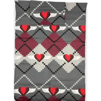 Povlečení Fashion 4-dílné bavlněné šedé povlečení 04 Barva: Šedá, rozměr: 140x200 + 70x90