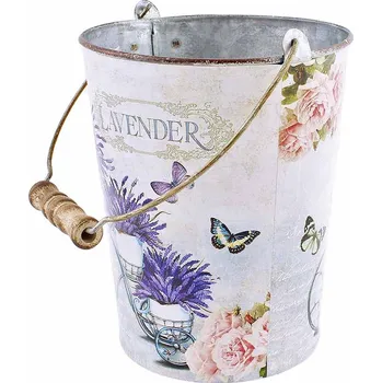 Dekorační kbelík Lavender Paris (Bytová dekorace vintage)