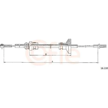 Spojkové lanko Tažné lanko, ovládání spojky COFLE CFE18.220