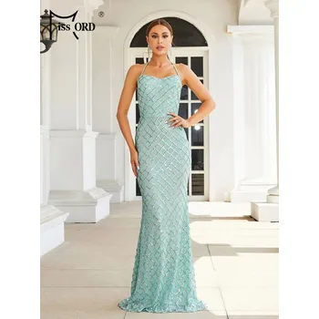 Dámské šaty Originální společenské šaty LissCord lC1637 Barva: Mátová, Velikost: M