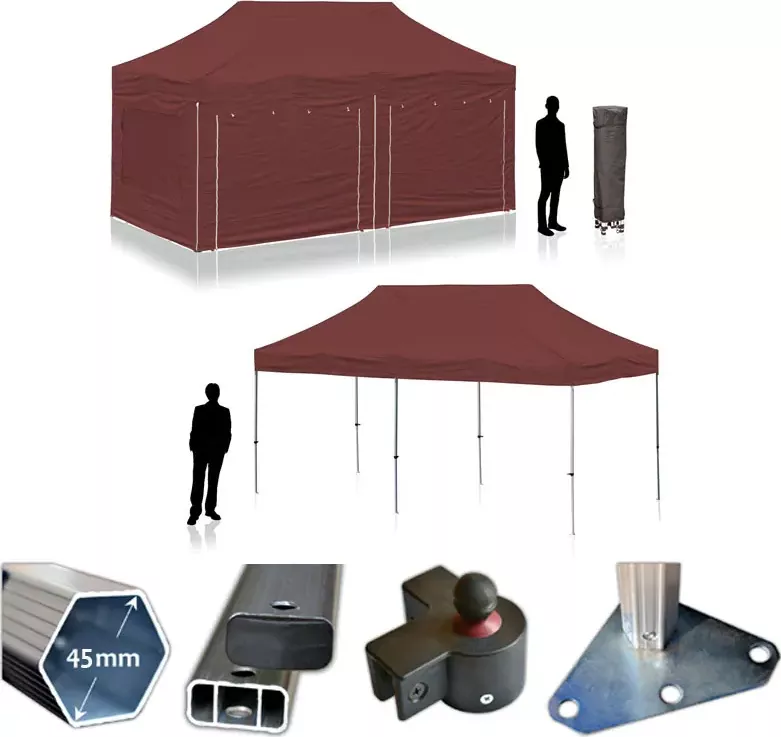 Nůžkový párty stan RedX® PROFI 3x6 m (Kvalitní profesionální párty stan 3x6 m - dostupný ve 14 barvách a možností vlastního potisku)