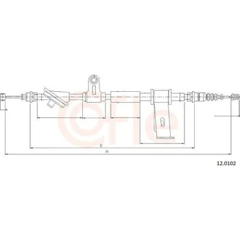 Auto-moto Tažné lanko, parkovací brzda COFLE 12.0102
