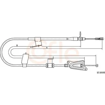 Brzdový systém Lanovod parkovací brzdy COFLE 17.0335