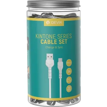 Datový kabel DEVIA kabel USB-C box 30ks