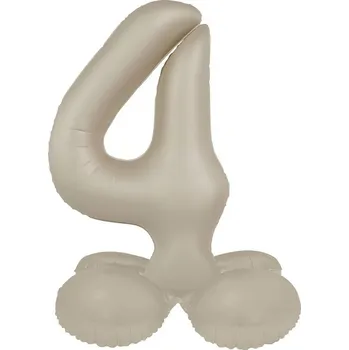 Folat Balónek fóliový samostojný číslo 4 Krémové latté, matný 72 cm