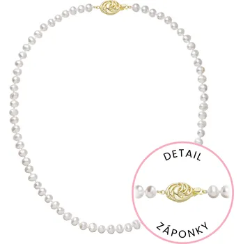 Náušnice Perlový náhrdelník z říčních perel se zapínáním ze 14 karátového zlata 922001.1/9265A bílý