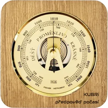 Barometr KUBRi 0212 - barometr s vynikající citlivostí v dubovém rámu