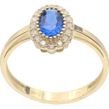 Prsten Zlatý prsten PKY0055BL, vel. 59, 1.8 g