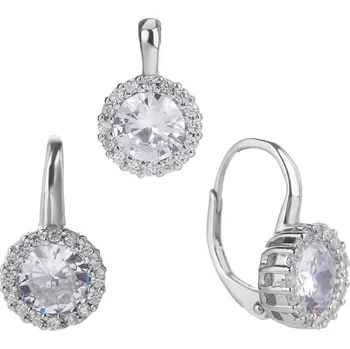 Souprava šperků Bealio BEALIO Stříbrná souprava KULATÁ zirkon 03-06989-1970