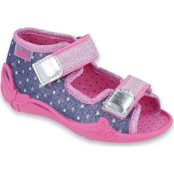 242P093 24 - dívčí 2 SZ, růžovo-modrá,malá srdíčka Velikost: 20