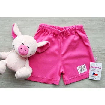 AMÁLKA Bavlněné kraťasy, malinové Velikost: 92-98