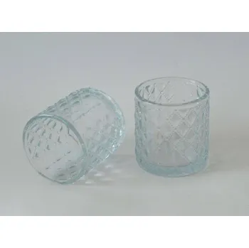 Svícen Sklenička broušená na svíčku