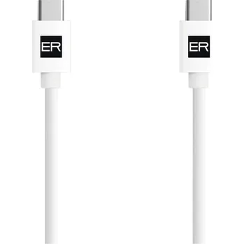 Datový kabel ER POWER kabel USB-C/C 3A 60W 120cm bílý