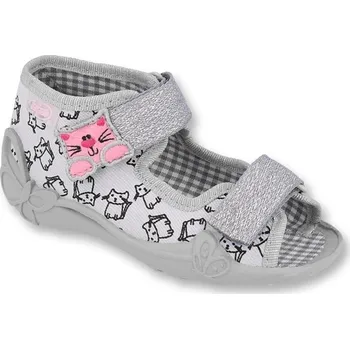 242P102 18 - dívčí 2 SZ, šedá, kočky Velikost: 19