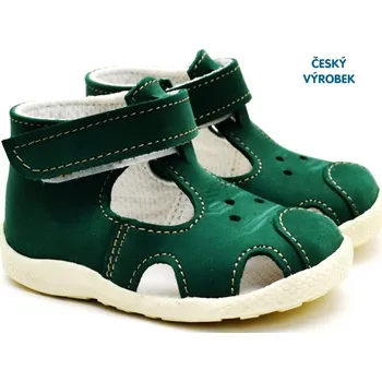 Chlapecké sandály Letní capáčky VELETA 026 tm. zelené Velikost: 20