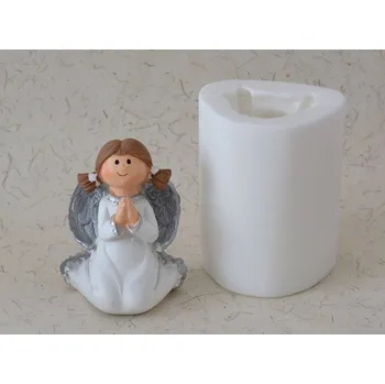 Silikonová forma - Andílek modlící IV - 80 x 65 x 105 mm