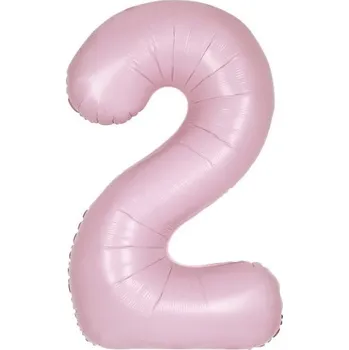 Balónek Balónek narozeniny číslo 2 světle růžové 86 cm 13882