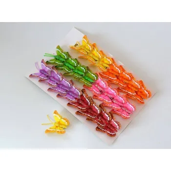 Motýlek s klipem 5 cm - vzor 16 FIALOVÝ