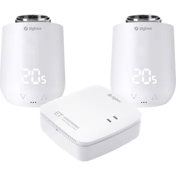 Hlavice pro radiátor Eurotronic Comet Zigbee Starterset 2 plus Gateway sada termostatické hlavice, 700241, elektronický