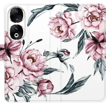 Pouzdro na mobilní telefon Flipové pouzdro iSaprio - Pink Flowers - Honor 90 5G