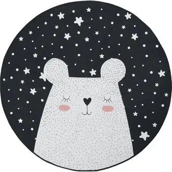 Koberec H&L Dětský kobereček Bear, 120cm, černá