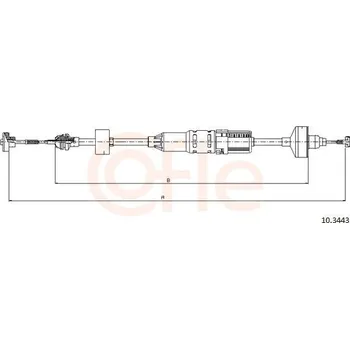 Spojka Tažné lanko, ovládání spojky COFLE 10.3443