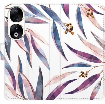 Pouzdro na mobilní telefon Flipové pouzdro iSaprio - Ornamental Leaves - Honor 90 5G