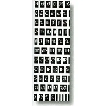 Šablona na leptání skla - OZDOBNÁ PÍSMENA A - Z