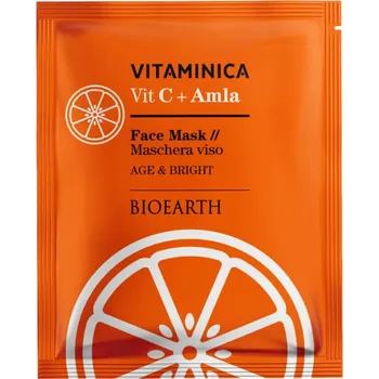 Pleťová maska BIOEARTH Rozjasňující anti-age maska s vitamínem C a Amlou 15ml