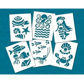 Dětské zboží Sada 6 ks šablon - Mořský svět