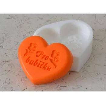 Silikonová forma - mýdlo PRO BABIČKU © 80 x 68 x 15 mm