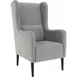 Kondela Křeslo ušák, šedá/černá, BREDLY