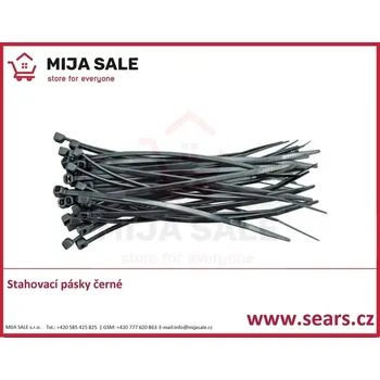 Stahovací páska Páska stahovací 100 x 3,4 mm 100 ks černá