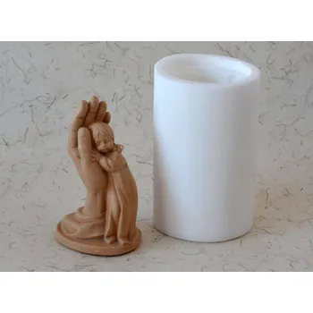 Silikonová forma - Dítě v dlani Holčička 95 x 65 x 35 mm