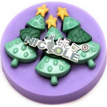 Silikonová forma - ozdoby Vánoční stromky 3 ks