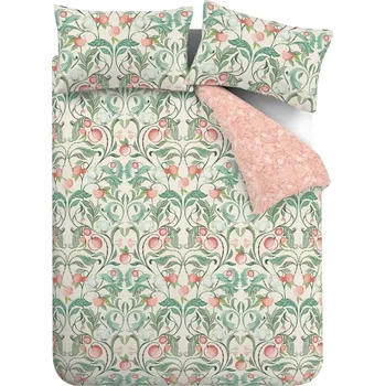 Povlečení Zeleno-růžové povlečení na jednolůžko 135x200 cm Clarence Floral - Catherine Lansfield ID_1510338