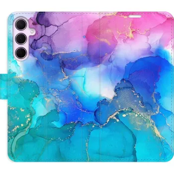 Pouzdro na mobilní telefon Flipové pouzdro iSaprio - BluePink Paint - Samsung Galaxy A35 5G