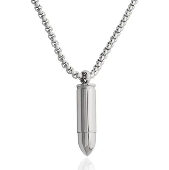 Náhrdelník Náhrdelník stříbrný náboj 3 cm z chirurgické oceli S639100