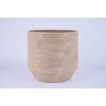 Obal na květináč keramický PORTO, pr.24x22cm, kamel|CAMEL|Ego Dekor