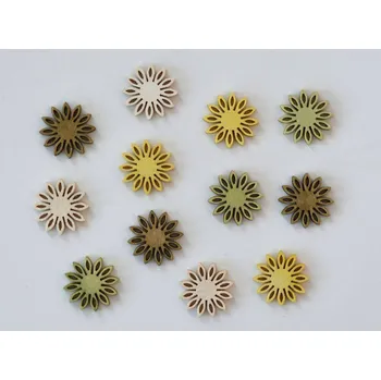 Dřevěné dekorace - Květinky 2 cm - 1