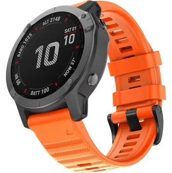 Ostatní příslušenství k chytrým hodinkám VSECHNONAMOBIL 39282 SILICONE Řemínek Garmin Fenix 7 / Epix 2 (2. generácia) oranžový