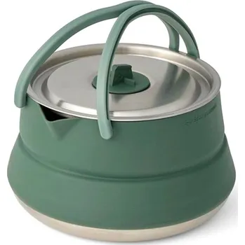 Outdoor vaření nerezové nádobí SEA TO SUMMIT Detour Stainless Steel Collapsible Kettle - 1.6L, Laurel Wreath Green