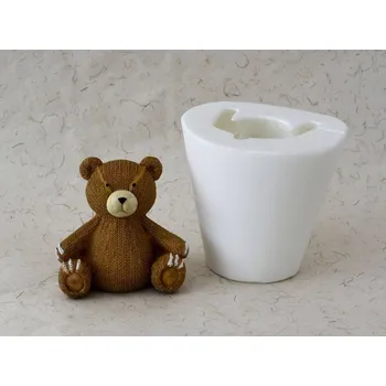 Silikonová forma - Pletený medvídek VELKÝ 100 x 70 x 95 mm