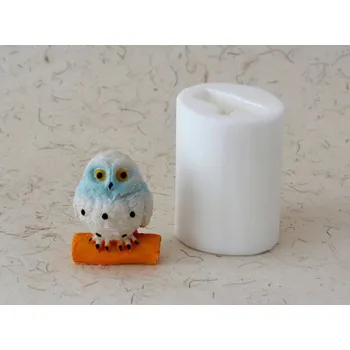 Silikonová forma - Sovička na větvičce 42 x 35 x 58 mm